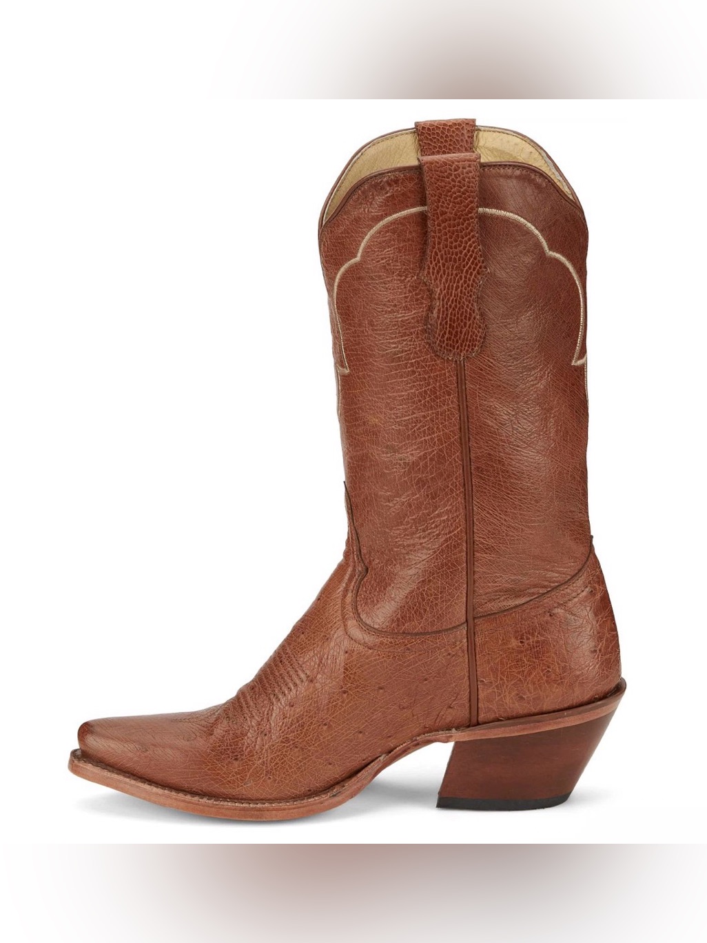 Tony Lama Lorraine Cognac Smooth Ostrich Boots Sz 6 B Narrow New Limited Edition